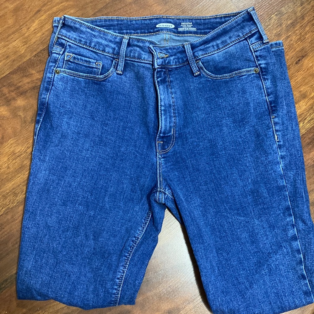 Old Navy “Rockstar Super Skinny High Rise” jeans, Size 8, Never worn